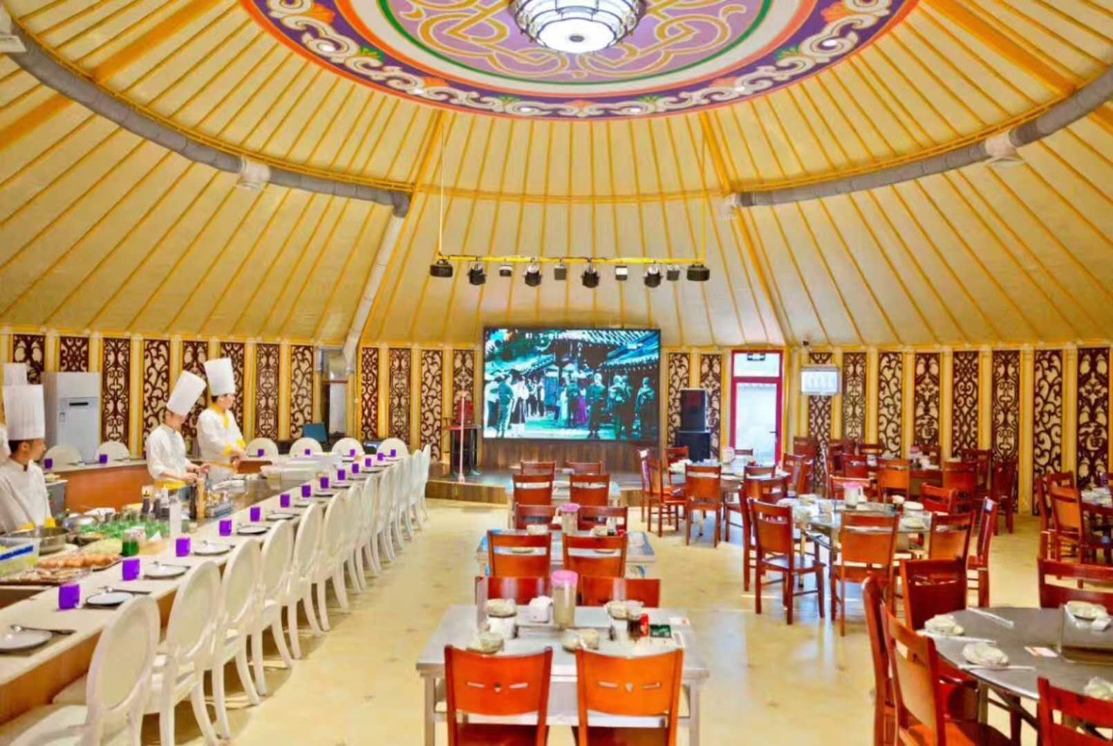 现代时尚蒙古风格餐厅设计|space|hotel|敖腾设计_Original作品-站酷ZCOOL